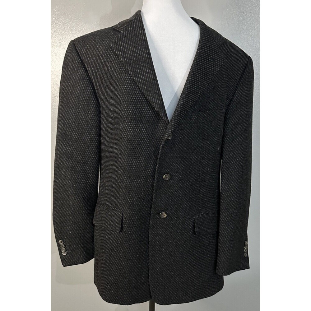 Arnold Brant Mens 40R Blazer Wool Lined Suit Jacket Three Button Sport Coat EUC